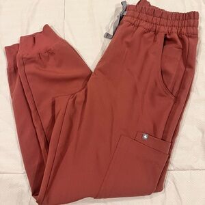 FIGS mauve jogger scrub pants